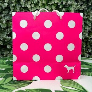 Victoria’s Secret PINK Logo Dot Dog Paper Shopping Gift Bag